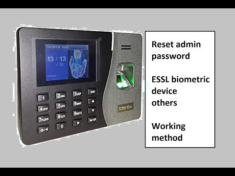 How to remove\Reset admin password from essl biometric device or other biometrics