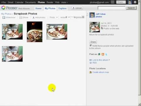 Copy photos to album in Picasa