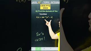domain of the function .𝐟(𝐱) = 𝐬𝐢𝐧^(−𝟏) (𝐱^𝟐−𝟒) #CBSEPYQ2024 #inverse_trigonometric_function class12