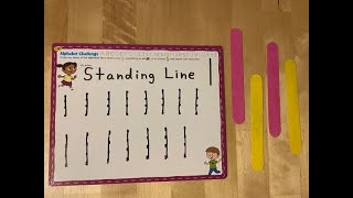 How to Draw a Standing Line | Pattern Writing | Preschool Writing | Develop Skills for Writing