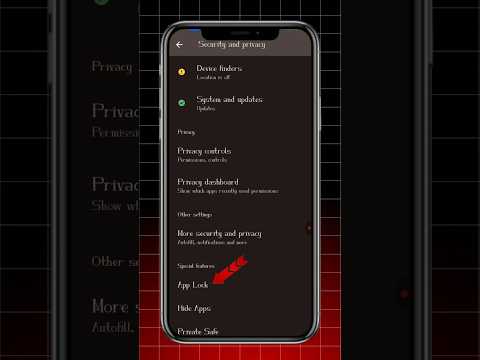 App Lock Kaise Lagaye?🔒 Simple Trick!🚀 #applock #android #viralshort