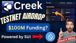 Creek Testnet Airdrop | Creek Airdrop Live On Sui | New Testnet Airdrop