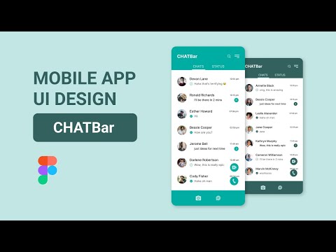 Mobile app design in Figma | APP Design | UI/UX | UI Design for CHATBar APP | Creative UI Graphic