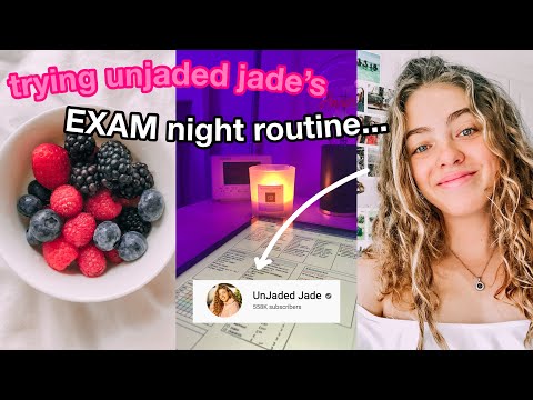 Trying UnJaded Jade's Exam Night Routine *INSANELY PRODUCTIVE*