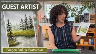Oregon Park in Watercolor with Guest Artist Karen Farmer | Full Demo