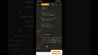 Active state navigation bar#css3course#csstutorialscool