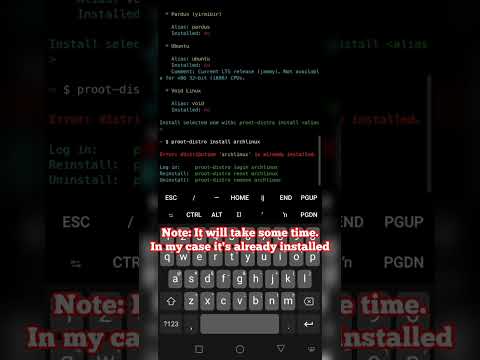 Let's install arch linux on Termux #shorts #short #linux