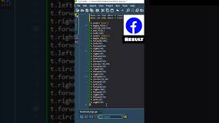 How to make Facebook logo in Python | #shorts #python #pydroid3 #facebook