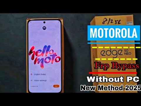 Motorola Edge 50 Neo FRP Bypass/Android 14 FRP Bypass - Without PC -Settings Not Opening