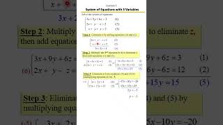 Solving Systems of 3 Variables | Step-by-Step Guide to Tackle 3x3 Systems 🧩✏️ | Example 1