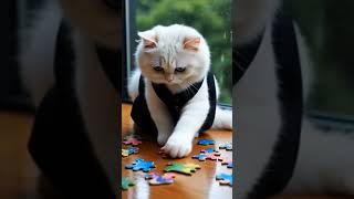 Puzzle solver kitty #shorts #trending #cat