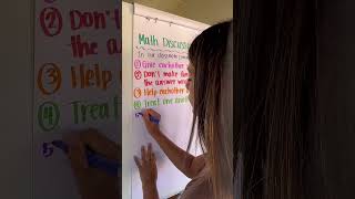 Back to school activity - Math Discussion Expectations #mathtalk #mathtips