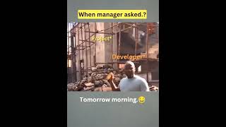When my manager asked about project status ? 😝 #coding #memes #codeingworld #programmer #codememes