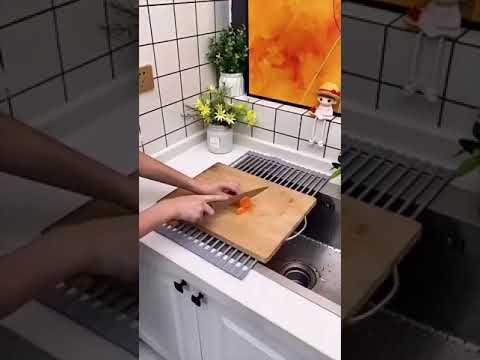 Foldable dish rack for kitchen