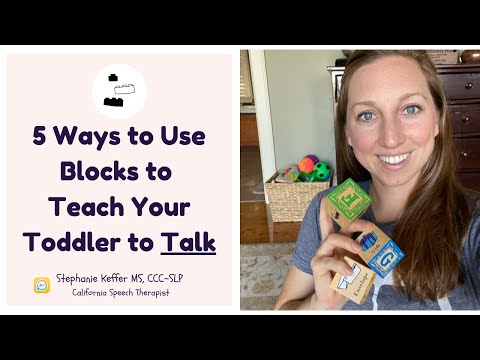 Teach your toddler to talk with toy blocks [5 speech therapy tips for teaching toddlers new words]