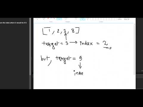 How to do SEARCH INSERT POSITION | Leetcode | C