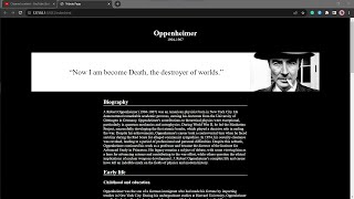 Building a Tribute Page for Oppenheimer | HTML & CSS Project for Oasis Company Internship