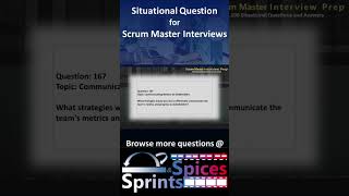 Scrum Master SM Interview Question 167 of 200 #scrummasterinterview #scrummaster #agileinterview