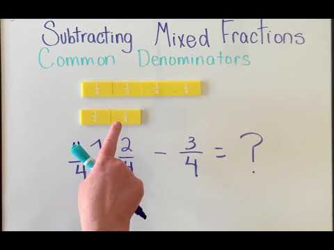 Subtracting Mixed Fractions with common denominators