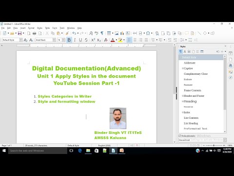 Session-1 Digital Documentation(advance) Writer style and formatting