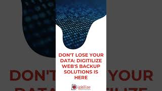 Don't Lose Your Data: DigitilizeWeb's Backup Solutions Is Here. Get in touch with us!