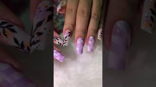 Trendy gradient effect on nails 😋💜🍭 #naildesign #acrylicnails