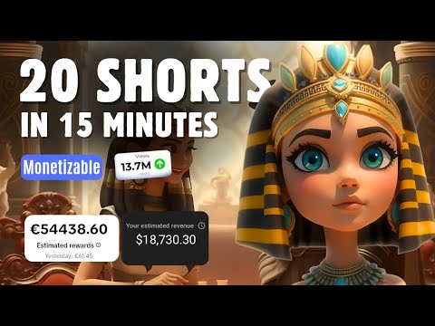 I Made 20+ Viral Monetizable Faceless Shorts in 15 minutes | $1000+ | Prompt to Video