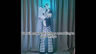 new arrival full color led robot suit#halloween #bardecor #ledclothing #robot  #partydecorations
