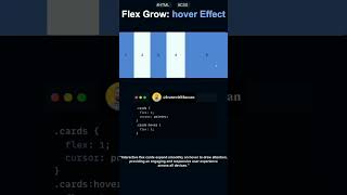 How to Use Flex-Grow for Hover Animations in CSS | CSS Flex-grow hover effect  #shorts #shortsfeed