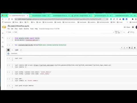 Google colab and GitHub workflow