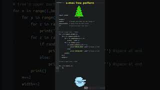 X-mas tree pattern in python [Christmas tree pattern in python] #shorts #xmas #christmas