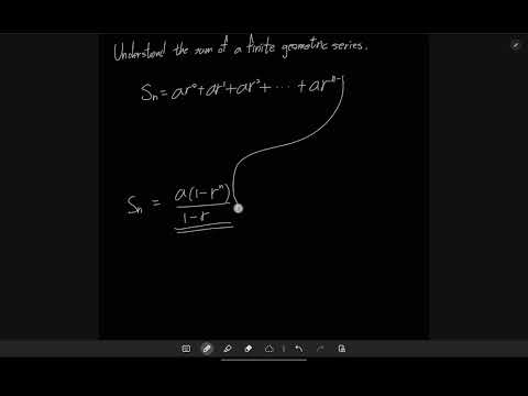 Understand the sum of a finite geometric series.