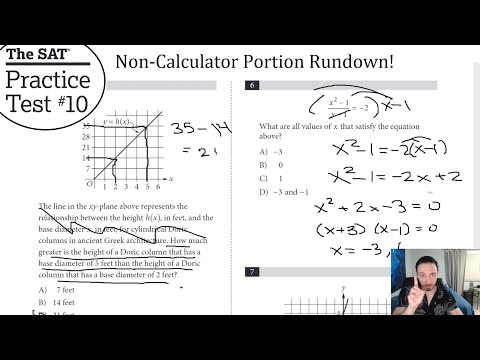 Cramming for the SAT [Math Portion]? Watch this Video! (SAT Practice Test 10 Non-Calculator)