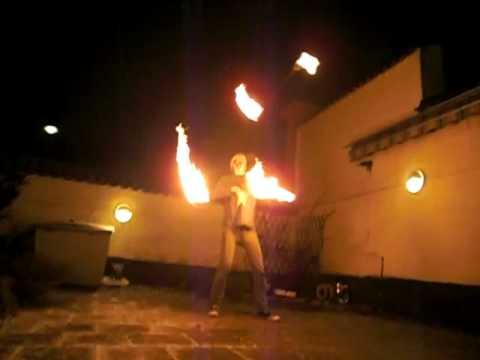 Fire Staff Show (contact & double)