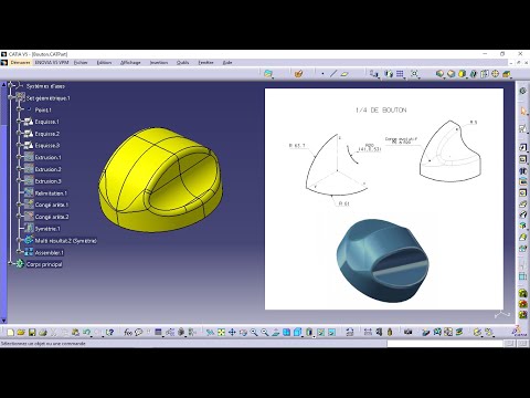 Catia Tutorial Exercise 4 button " Surface "