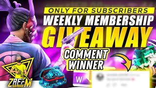 Free Fire Diamonds Giveaway | Weekly Membership Giveaway | #freefire #zaeemgaming