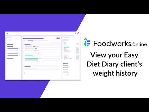 Foodworks.online Professional - View your Easy Diet Diary client's weight history