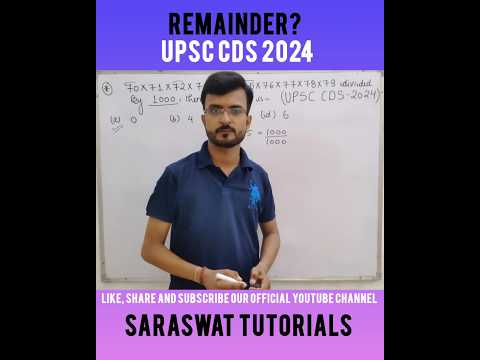 Remainder? #vedantsaraswat8511#ssccgl #shorts #shortsfeed #education
