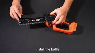 VOTREK Mini Chainsaw Installation Tutorial: Step-by-Step Guide – 8-Inch Cordless Power Tool