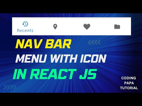 Navigation Bar Menu In React Js | Nav Bar With Icons In React Js | React NavBar With Icons