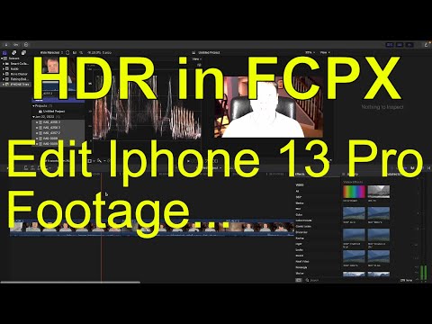 EDIT HDR in FCPX for the IPHONE 13 Pro