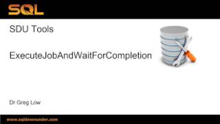 SDU Tools   40   Execute SQL Server Agent Job And Wait For Completion