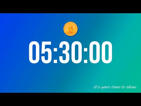 5 Hour 30 Minute (330 Minute) Countdown Timer with Uplifting Music as ALARM
