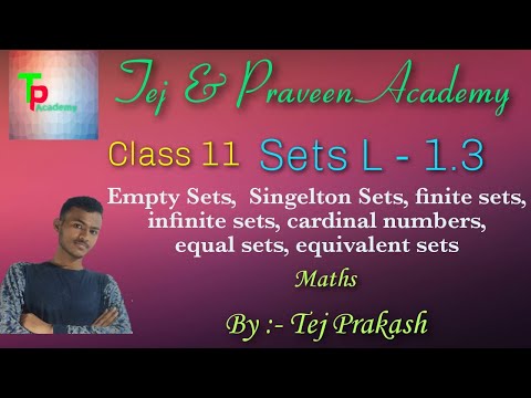 Class 11 || NCERT || Ch-1 Lecture 1.3 || different type of sets  For CBSE  JEE(Mains & Advance) NDA