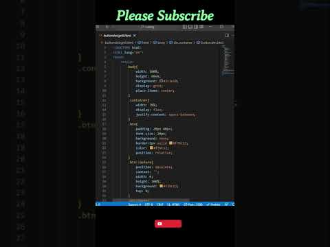 Awesome CSS Button Design Pure HTML CSS #css #css3 #shorts #short