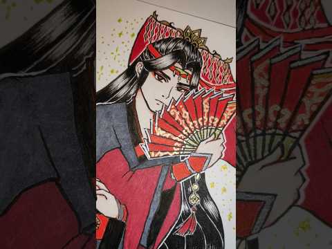 Adding glitter ✨ #art #glitter #gold #drawing #draw #oc #painting #mangaart #sketch #sketchbook