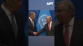 UN Chief Antonio Guterres Meets Russian Foreign Minister Sergei Lavrov at United Nations HQ | APT