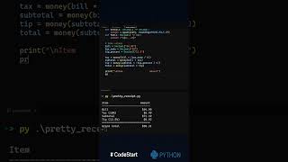 🧾 Pretty CLI Receipt — Readable and Clean