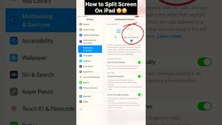 How to Split Screen on iPad 😳😱|| #shorts #ios #iphone #tech #iphonetricks #iphonewalididi