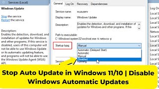 Stop Auto Update in Windows 11/10 | Disable Windows Automatic Updates | Windows 10 Update Off
